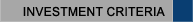 Investment Criteria